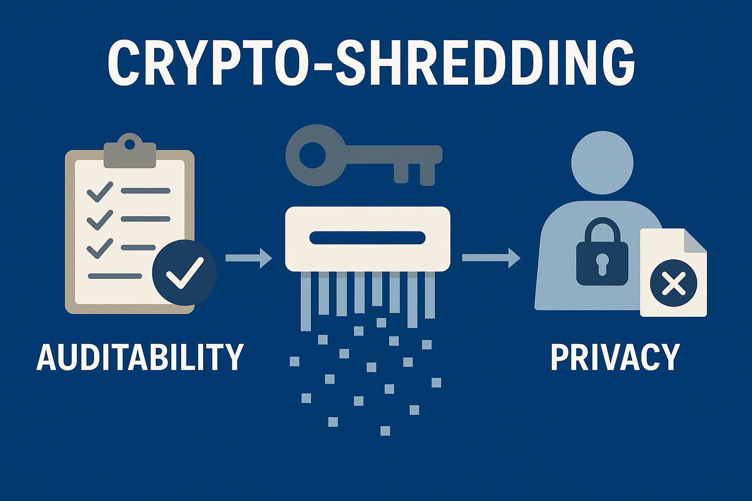 Balancing Auditability and Privacy with Crypto-Shredding